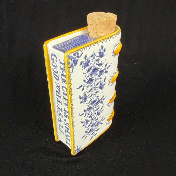 Met Museum Art Faux Book Bottle Flask The Gift is Small Good Will Is All Floral - Picture 1 of 12